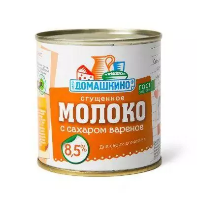 Молоко сгущенное Село Домашкино с сахаром вареное 8,5% ж/б 380 г Молоко сгущенное Село Домашкино с сахаром вареное 8,5% ж/б 380 г