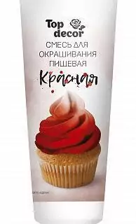 Краситель гелевый водорастворимый Top Decor Красный ( Алый ) 100 гр Краситель гелевый водорастворимый Top Decor Красный ( Алый ) 100 гр
