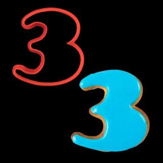 вырубка для пряника "Цифра 3" 8 см вырубка для пряника "Цифра 3" 8 см