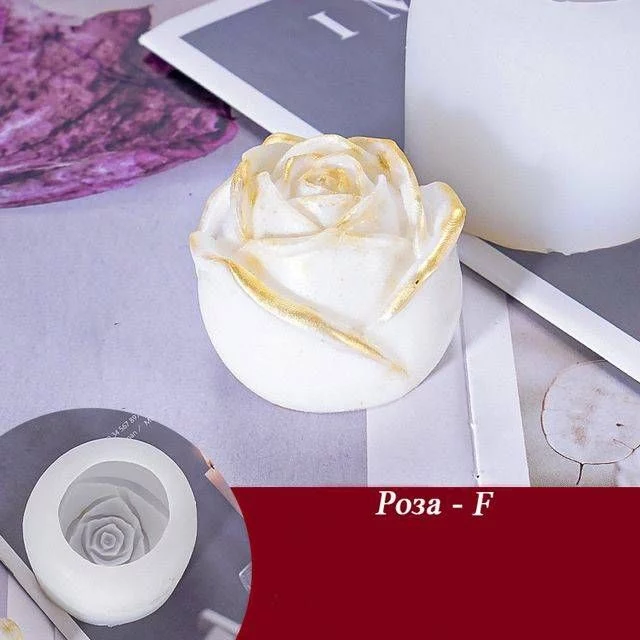 Силиконовый молд 3D «Роза-F» Силиконовый молд 3D «Роза-F»