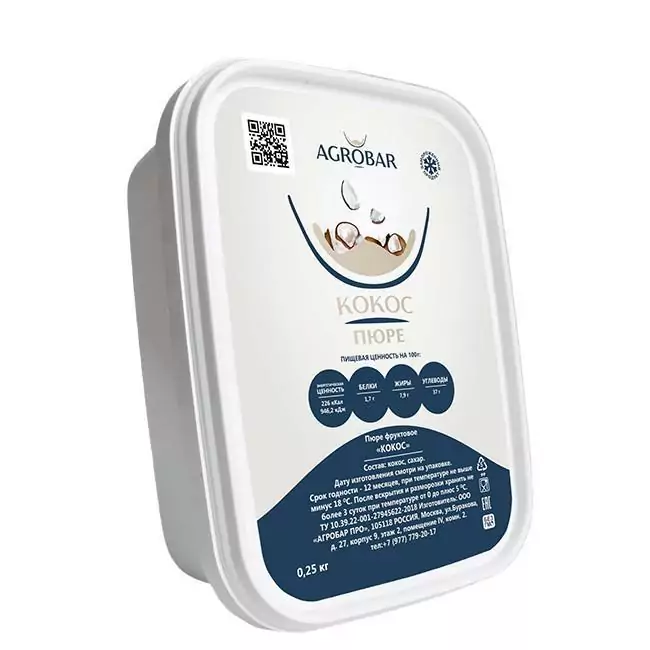 Пюре «Кокос» AGROBAR, 250 гр Пюре «Кокос» AGROBAR, 250 гр