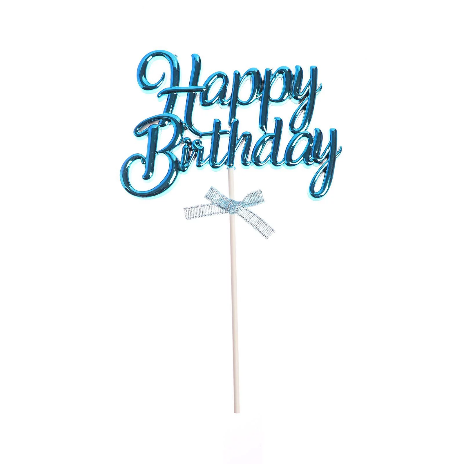 Топпер "Happy Birthday" объемный, синий Топпер "Happy Birthday" объемный, синий