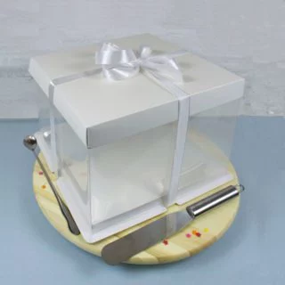 Коробка прозрачная 25*25*20см, квадрат, ПРЕМИУМ Коробка прозрачная 25*25*20см, квадрат, ПРЕМИУМ