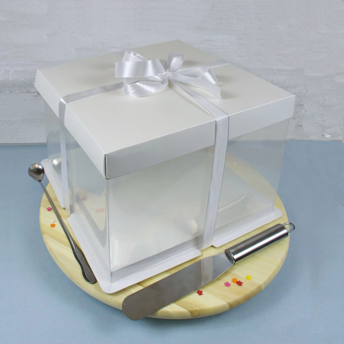 Коробка прозрачная 25*25*20см, квадрат, ПРЕМИУМ Коробка прозрачная 25*25*20см, квадрат, ПРЕМИУМ