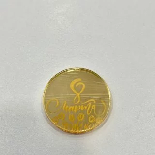 Топпер "8 Марта" зеркальный акрил 4см Топпер "8 Марта" зеркальный акрил 4см