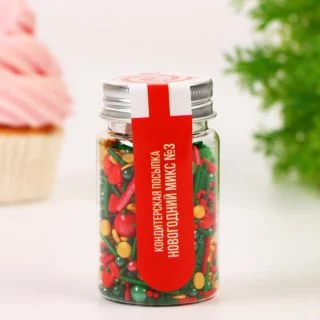 Новогодняя посыпка кондитерская "Новогодний микс №3", 50 г Новогодняя посыпка кондитерская "Новогодний микс №3", 50 г