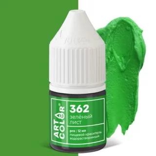 Гелевый водорастворимый краситель Art Color №362 «Зеленый лист» 12 мл Гелевый водорастворимый краситель Art Color №362 «Зеленый лист» 12 мл