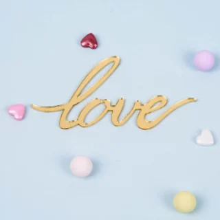 Украшение надпись для торта «Love» 7 см Украшение надпись для торта «Love» 7 см
