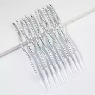 Свечи для торта «Для твоего праздника», серебряные, 10 шт., 15×0.5 см Свечи для торта «Для твоего праздника», серебряные, 10 шт., 15×0.5 см